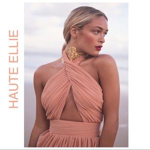 Rose gold maxi dress ala Daenerys from GoT